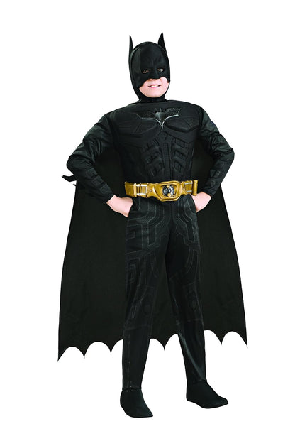 Batman Dark Knight Rises Child's Deluxe Muscle Chest Batman Costume with Mask/Headpiece and Cape