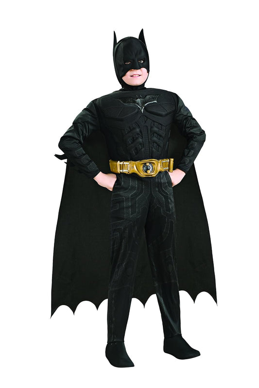 Batman Dark Knight Rises Child's Deluxe Muscle Chest Batman Costume with Mask/Headpiece and Cape