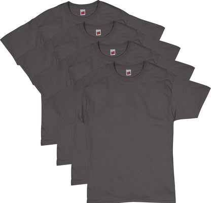 Hanes ComfortSoft Playera de Manga Corta para Hombre, Paquete de 4 - Gris ahumado - Paquete de 4 - CH