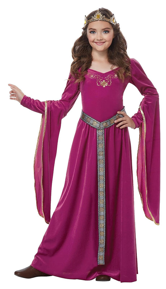 Girls Medieval Princess Costume Medium
