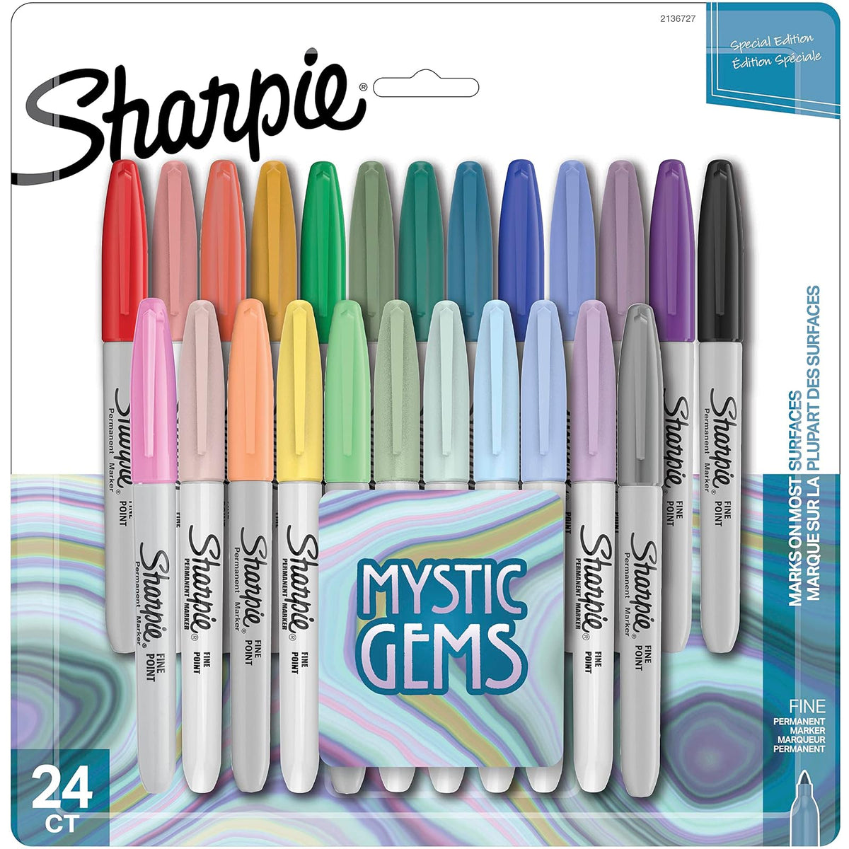 Sharpie Marcadores Permanentes Gemas Místicas Surtidos 24 Piezas - Gemas místicas - Punta fina