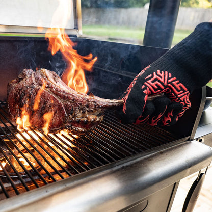 Z GRILLS Guantes de parrilla para barbacoa de 1880 °F, resistentes al calor, guantes de silicona resistentes al calor, guantes para ahumar, tamaño universal para barbacoa, hornear, freír, soldar, cortar