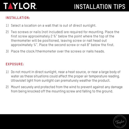 Taylor Precision Products 1732 Taylor Digital Indoor Comfort Level Thermometer and Hygrometer, Black