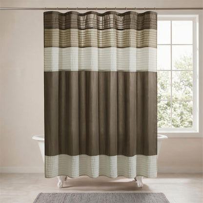 Madison Park MP70-223 Shower Curtain - 72An x 182.9Al cm (1 Paneles) - Beige Taupe