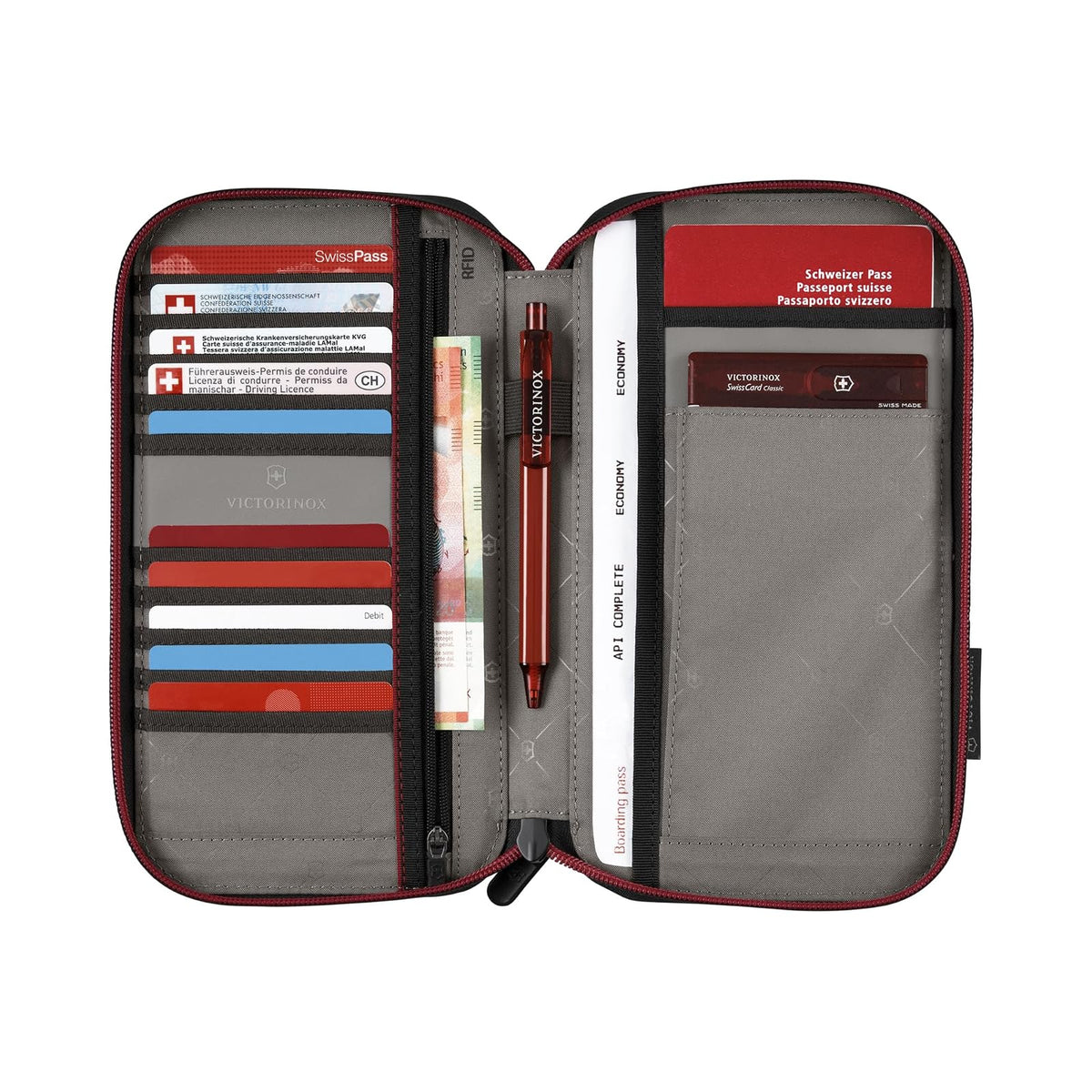 Victorinox Travel Essentials Travel Organizer,Organizador con proteccion RFID, Negro