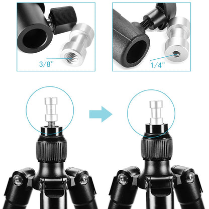 NEEWER 2 Piezas Rótula Giratoria en Forma de E con Soporte de Paraguas para Camra Canon Nikon Pentax Olympus y Otros Flashes, Luz del Estudio, LED Luz