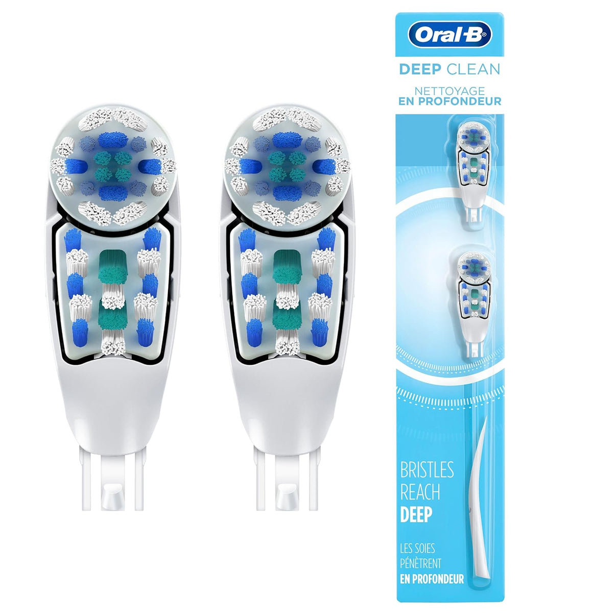 Oral-B Complete Deep Clean Battery Powered Toothbrush Replacement Brush Heads, 2ct