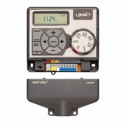 Orbit 28966 driver de aspersor para interiores de 6 estaciones Easy Dial