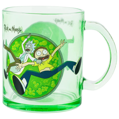 Silver Buffalo Rick and Morty Acid Vat - Taza de café de vidrio de 17 onzas | 0,52 litros