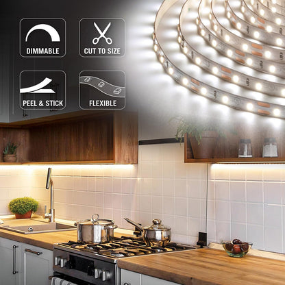 Armacost Lighting RibbonFlex Pro 12 V - Tira de luces LED blancas 60 LED/m, 4000 K, 8 pies 152210