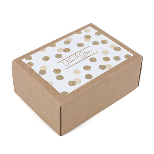 Hallmark - Tarjetas de agradecimiento (40 tarjetas con sobres), Metallic and Gold Dots