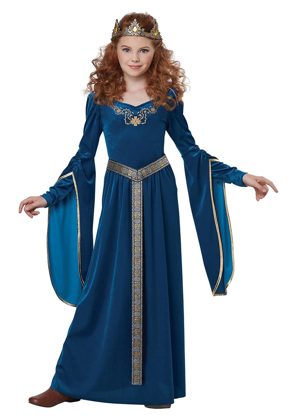 California Costumes - Disfraz de princesa medieval para niña, talla XL - Extra Grande - Azul