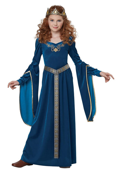 California Costumes - Disfraz de princesa medieval para niña, talla XL - Extra Grande - Azul