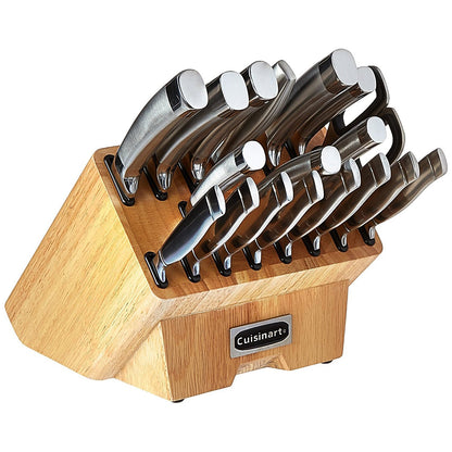 Cuisinart Normandía Juego de 19 Cuchillos y Accesorios, con Bloque, Acero Inoxidable