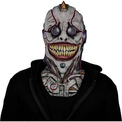 Ghoulish Productions Máscara De Látex Glasses Smile, Accesorio Payaso Sonriente, Disfraz Aterrador Halloween y Fiestas Temáticas, Cosplay Ciberpunk Clown, Diseño Artesanal Máscara Luminosa