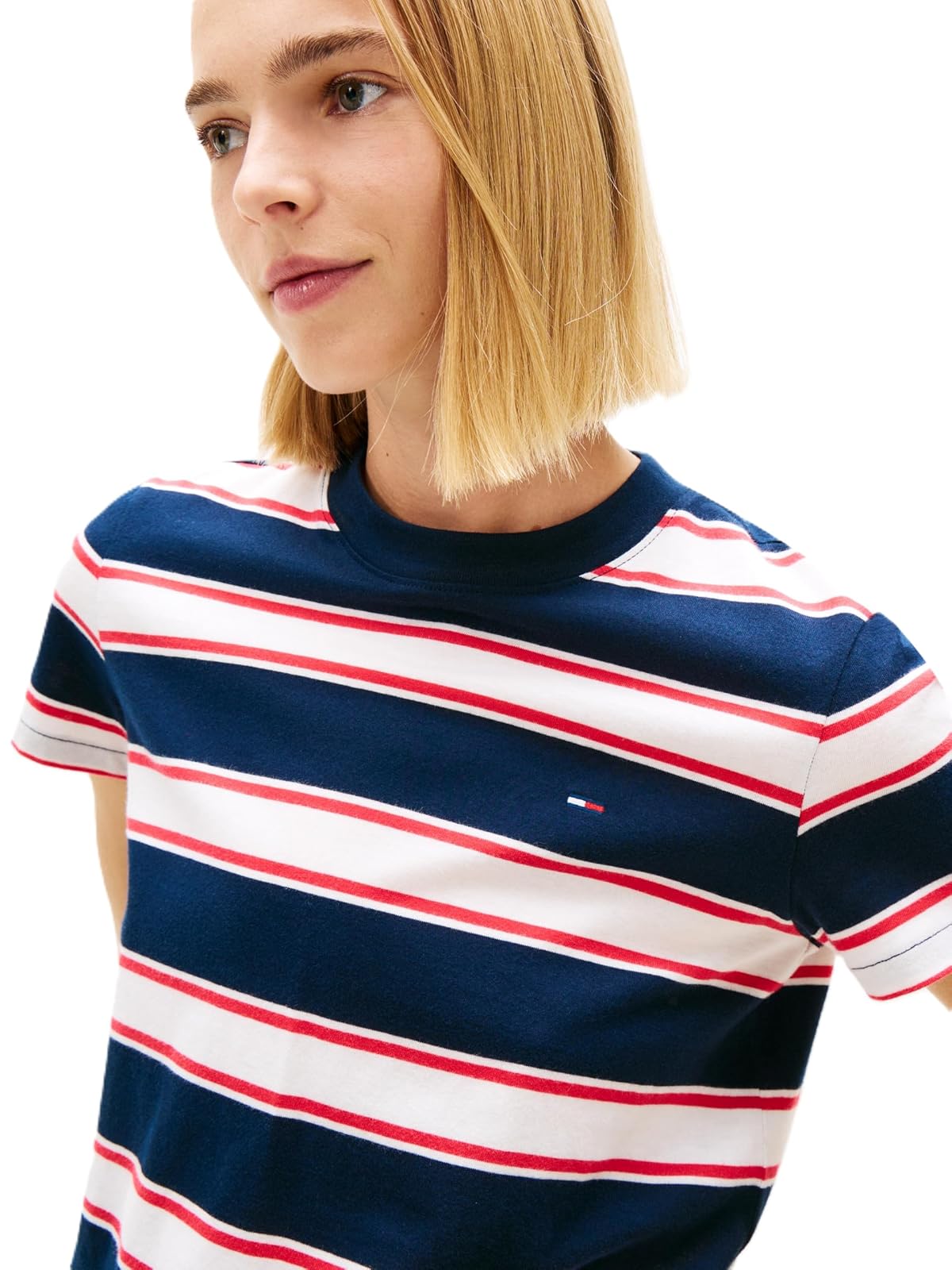 Tommy Hilfiger Playera Manga Corta Mujer 0A7 para Mujer, M