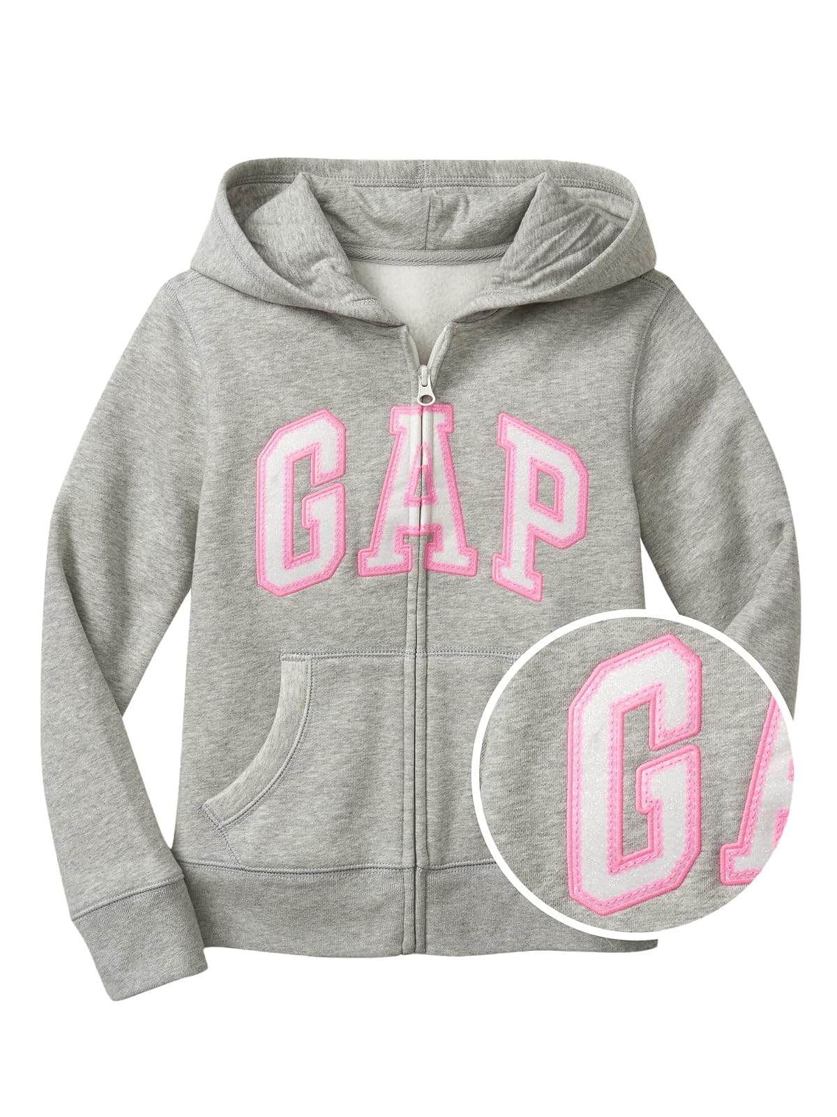 Gap Sudadera con Capucha y Logo para Niña - CH - Gris jaspeado