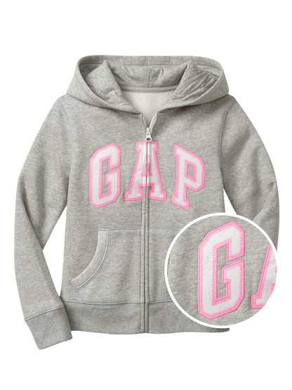 Gap Sudadera con Capucha y Logo para Niña - CH - Gris jaspeado