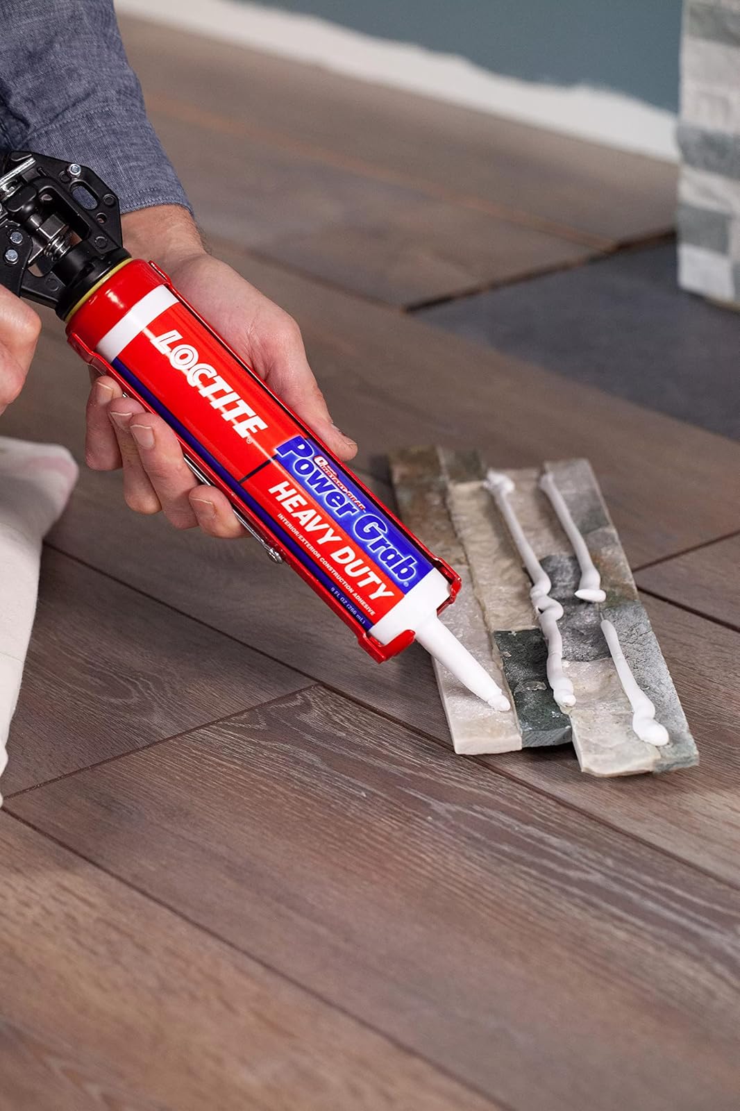 Loctite Power Grab Express - calcomanía de construcción resistente, pegamento de construcción versátil para madera, pared, azulejos, tablero de espuma y más, cartucho de 9 onzas líquidas, paquete de 1