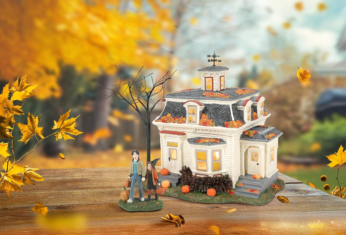 Department 56 Disney Hocus Pocus Village Max's House en Salem Lit Building, 7.83 Pulgadas, Multicolor