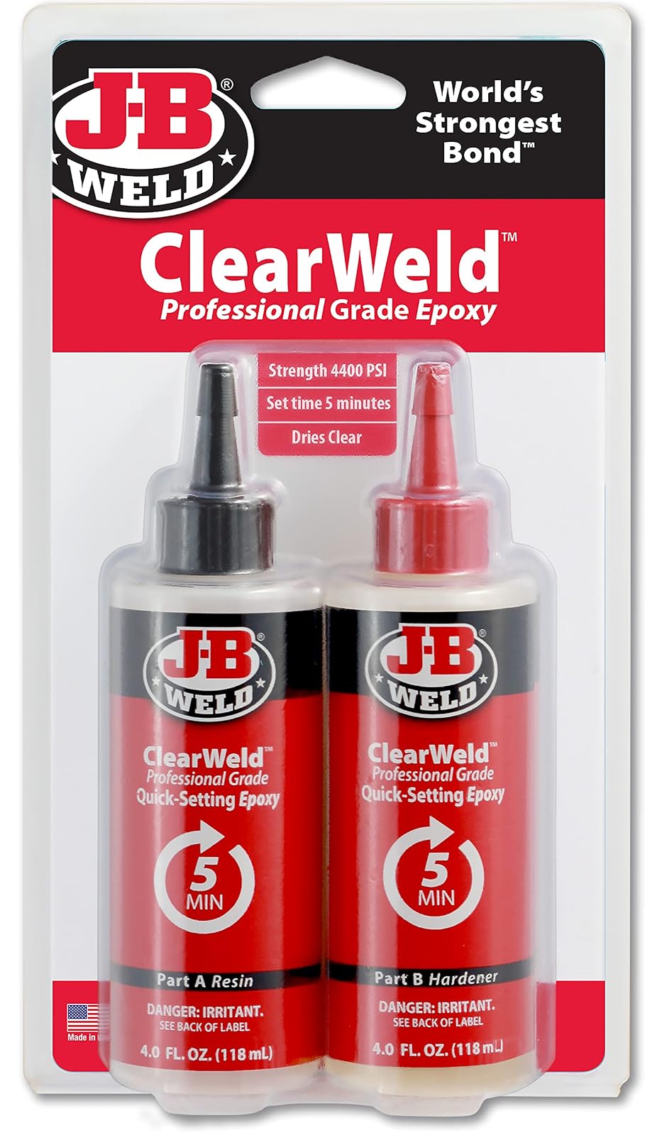 J-B Weld, Clearweld Epoxy, 50240H, 118ml.