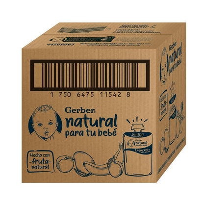 Gerber Snack Para Bebé Pouch, Etapa 4, Mora Azul, Plátano, Manzana y Yogurt, Caja con 12 Pouches de 95 g c/u