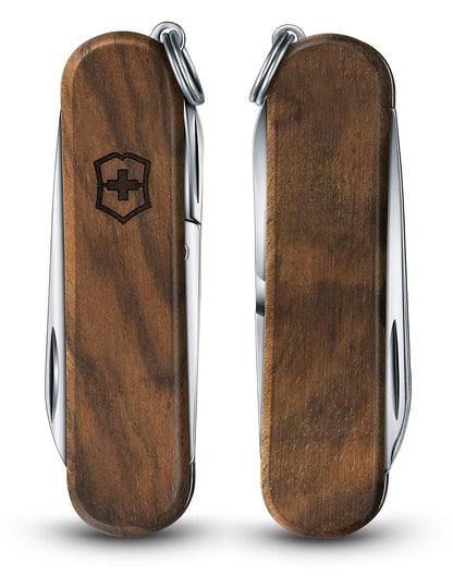 Victorinox V06221.63 Navaja Classic Wood de Madera, 58 Milímetros, 5 Usos, Pack of 1