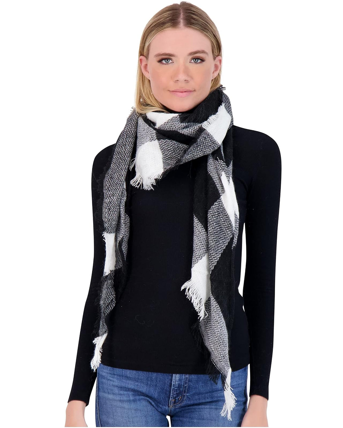 Market & Layne Plaid Blanket Scarf Winter Warm Fall Scarfs for Women, Lightweight Woven Soft Oversized Stylish Tartan Shawl Wraps Bandana Mujeres