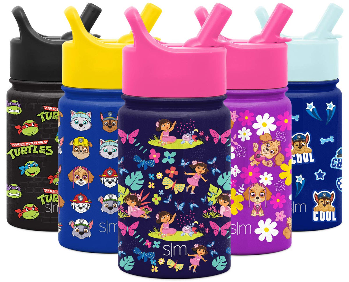 Simple Modern Kids-Incoming, 10 oz Summit con tapa de paja, Dora: Rainforest Paradise
