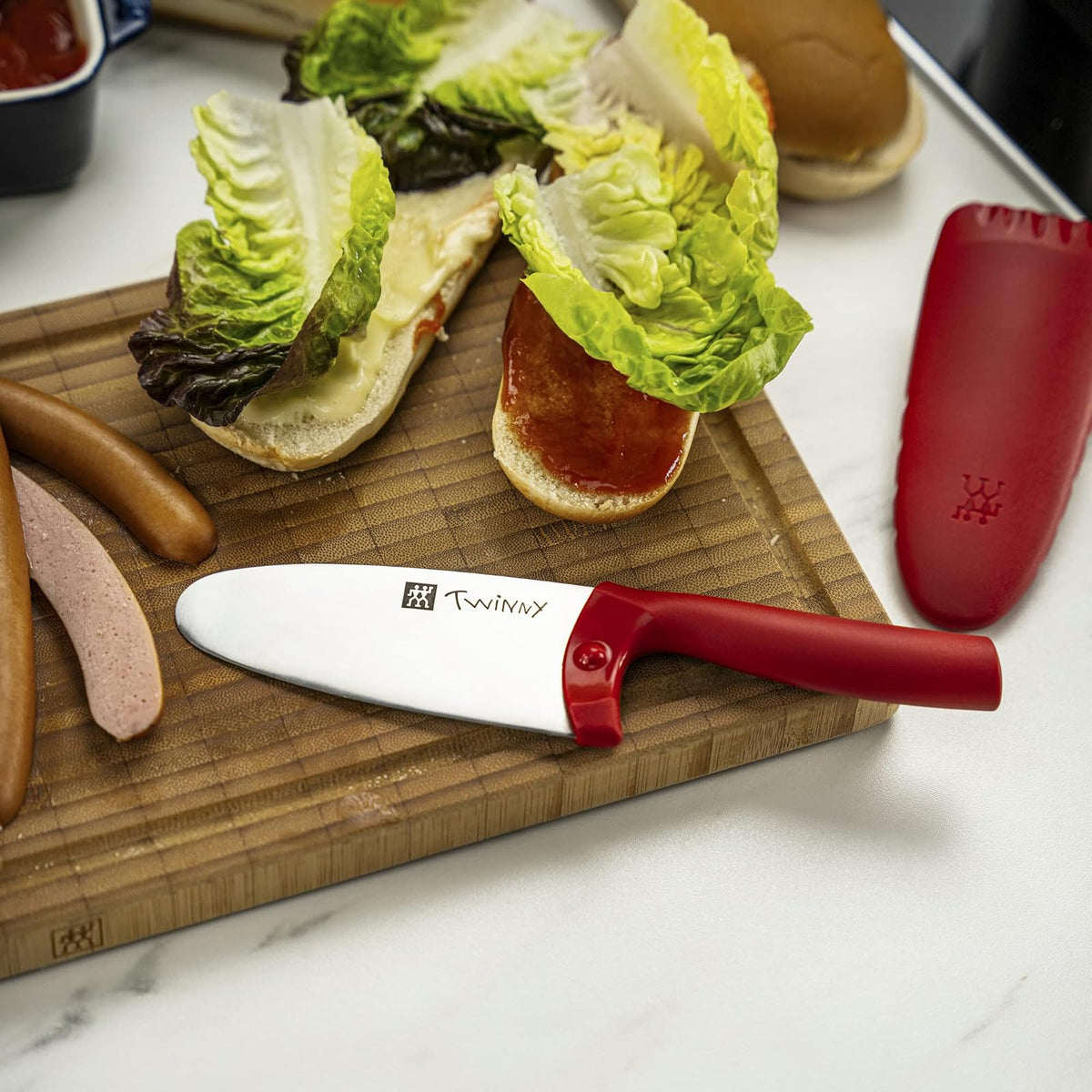 ZWILLING TWINNY - Cuchillo de chef para niños, color rojo