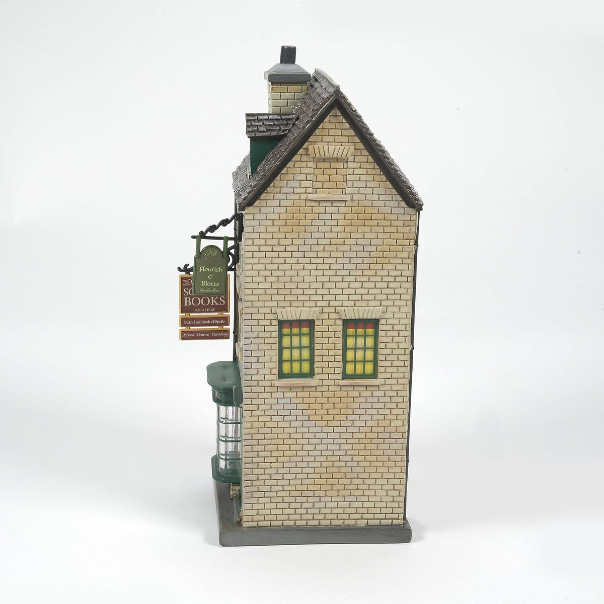 Department 56 Harry Potter Village Flourish and Blotts Librería Edificio Iluminado, 8.3 Pulgadas, Multicolor