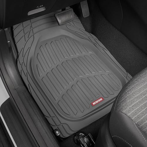 Motor Trend flextough alfombrillas - Plato hondo alfombrillas de goma resistente para automóvil SUV Camión & Van, color negro, Gris