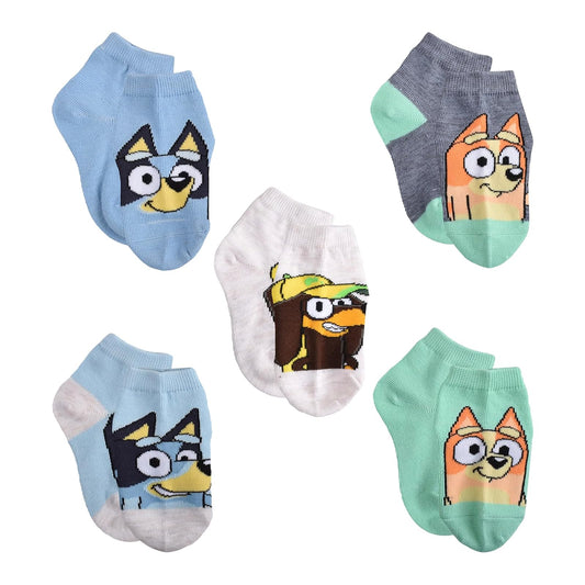 Bluey Calcetines de Cuarto para Niñas XS 5 Pares