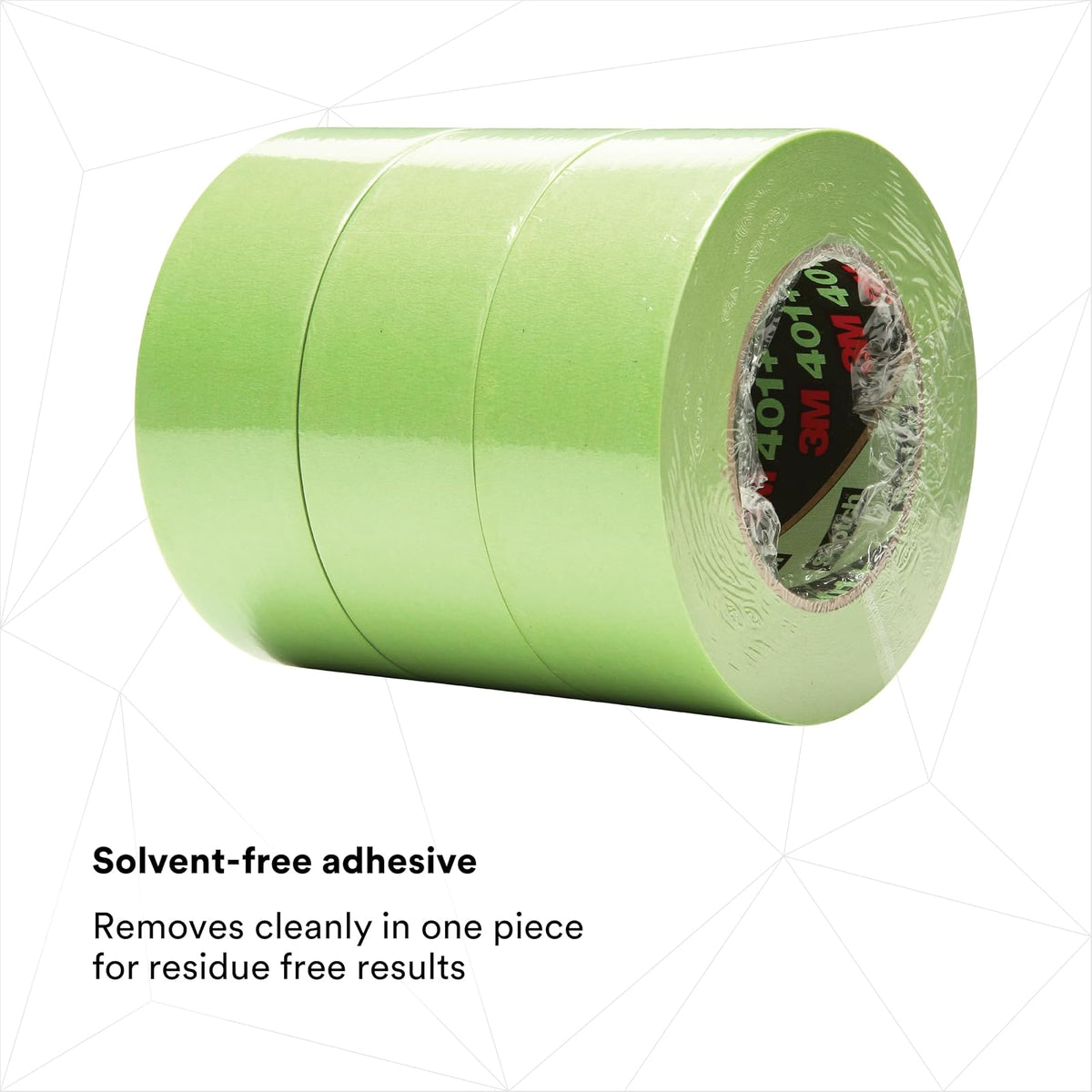 3M High Performance Green Masking Tape 401+, 48 mm x 55 m (Case of 12)