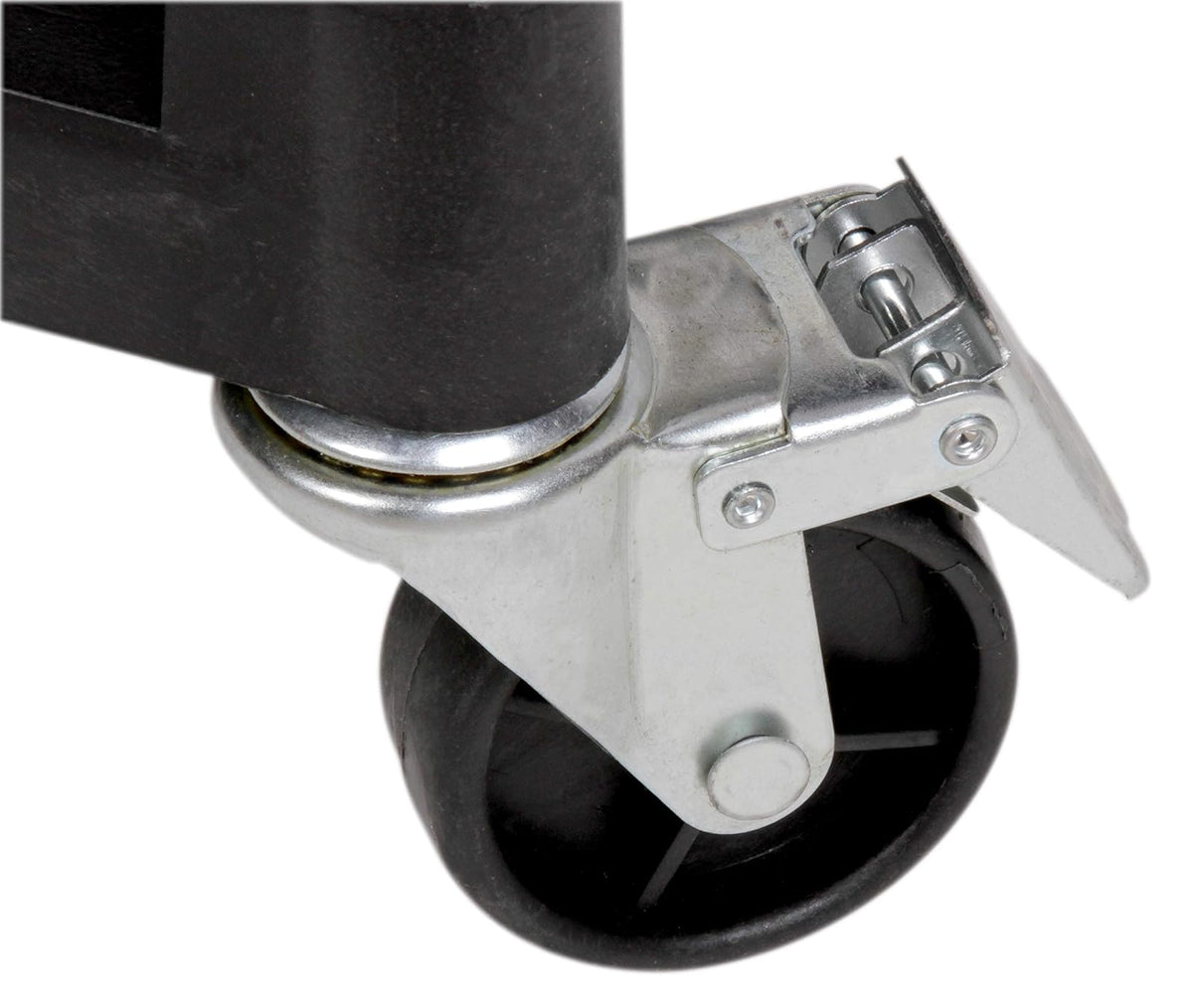 MaxWorks 80774 Carro de Plástico de 3 Estantes, Capacidad 225 lb, Negro