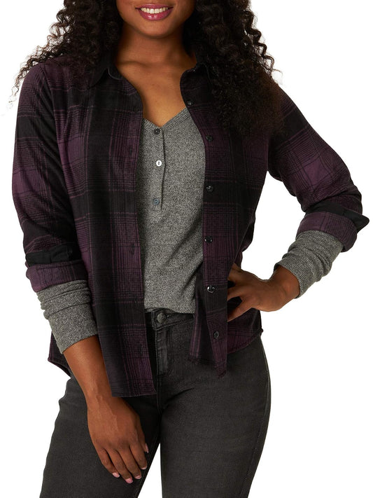 Riders by Lee Indigo Camisa de Manga Larga con Botones en la Parte Delantera. Camisa para Mujer