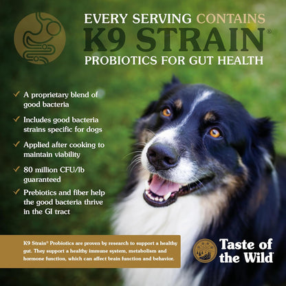 Taste Of The Wild High Prairie Alimento para Perro | Bisonte y venado asados, todas las etapas de vida, sin granos, probióticos específicos para la salud digestiva