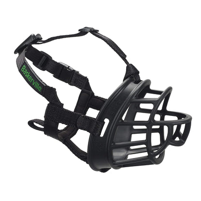 Company of Animals Baskerville Ultra Muzzle - Bozal amigable, seguro y furete, para perros pequeños y medios, negro, talla 3 (largo 8 cm, circunf. 28 cm)