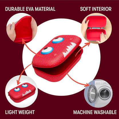 ZIPIT Beast Estuche para lápices para niños | Estuche de gran capacidad | Estuche escolar para niñas y niños (Rojo)