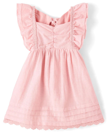 Gymboree Vestido de Suéter Manga Corta para Niña - Sal marina rosa - 6
