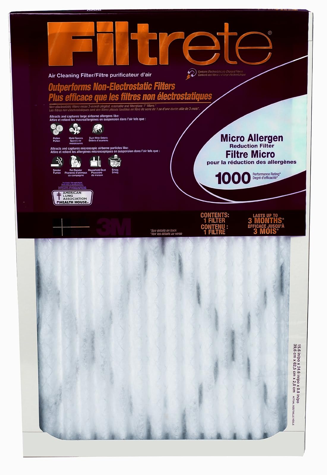 3 M 9805dc-6 filtrate Micro Reducción de alergénico Filtros, 35,6 x 50,8 cm