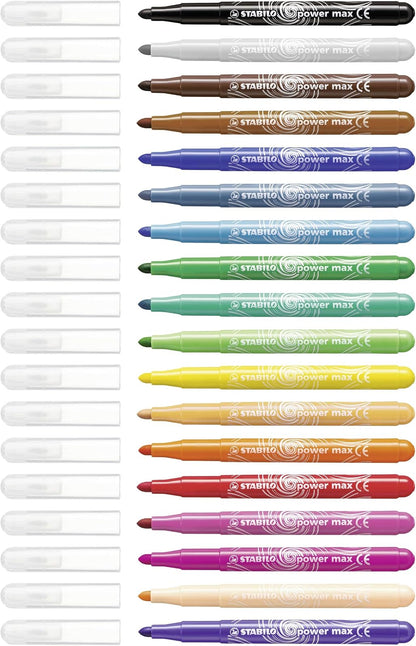 STABILO power max - Estuche con 18 colores