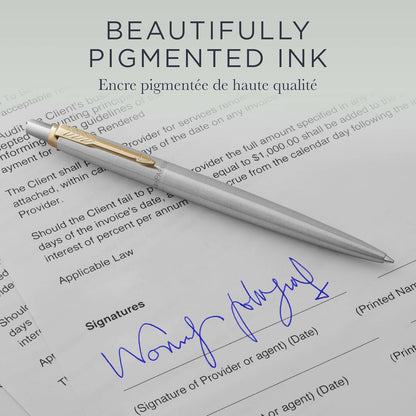 Parker Quinkflow - Recambio de tinta para bolígrafo de punta media, color azul, 10 unidades