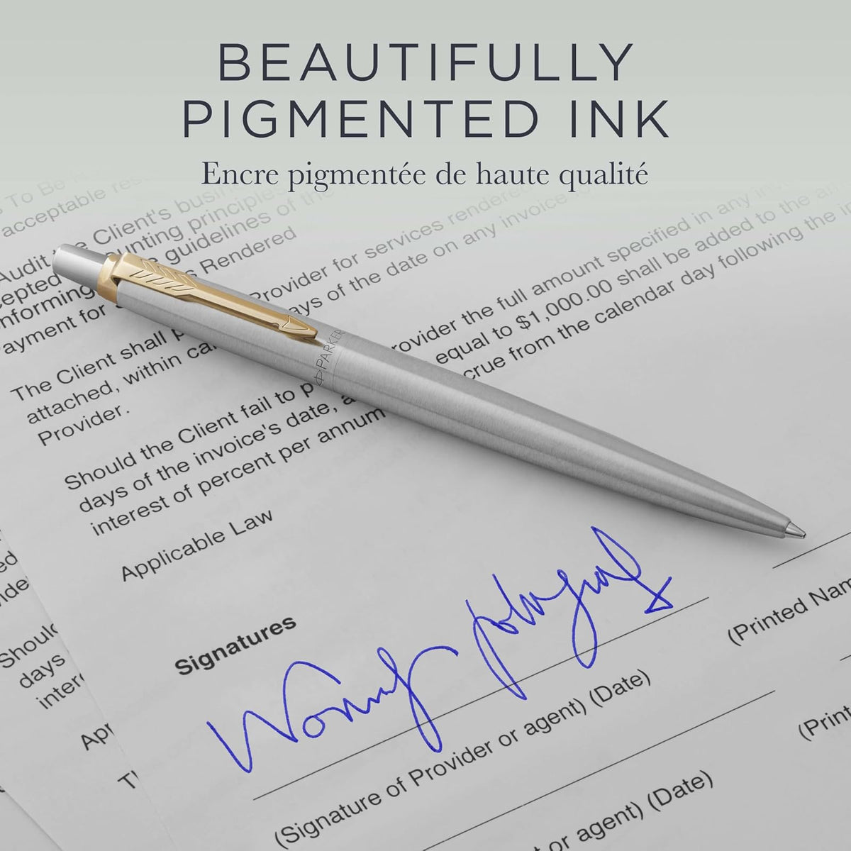 Parker QUINKflow - Recambios de tinta para bolígrafo, punta media, azul, 3 unidades