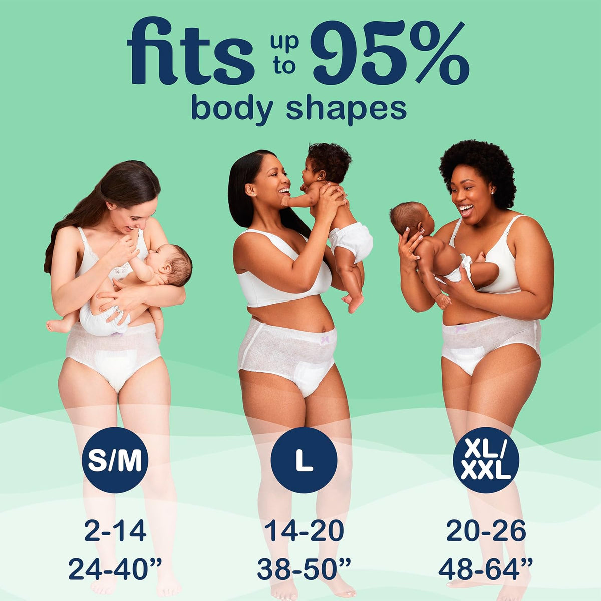 Always Discreet - Ropa interior para incontinencia posparto y adultos para mujer, talla L, máxima protección, 14 CT