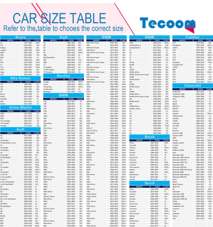 Tecoom - Funda Impermeable para Automóvil para Todo Tipo de Clima, 3 Capas de Fundas de Automóvil para automóviles con Cerradura/Cierre de Cierre, Forro Polar Grueso, Protector de UV, Nieve, Lluvia, Granizo