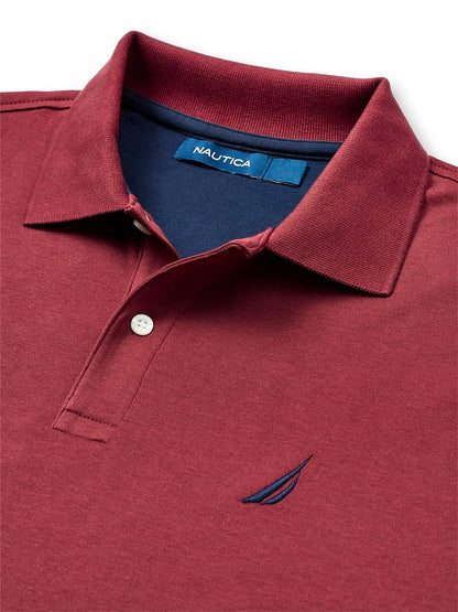 Nautica Polo de piqué de algodón elástico de Manga Corta para Hombre