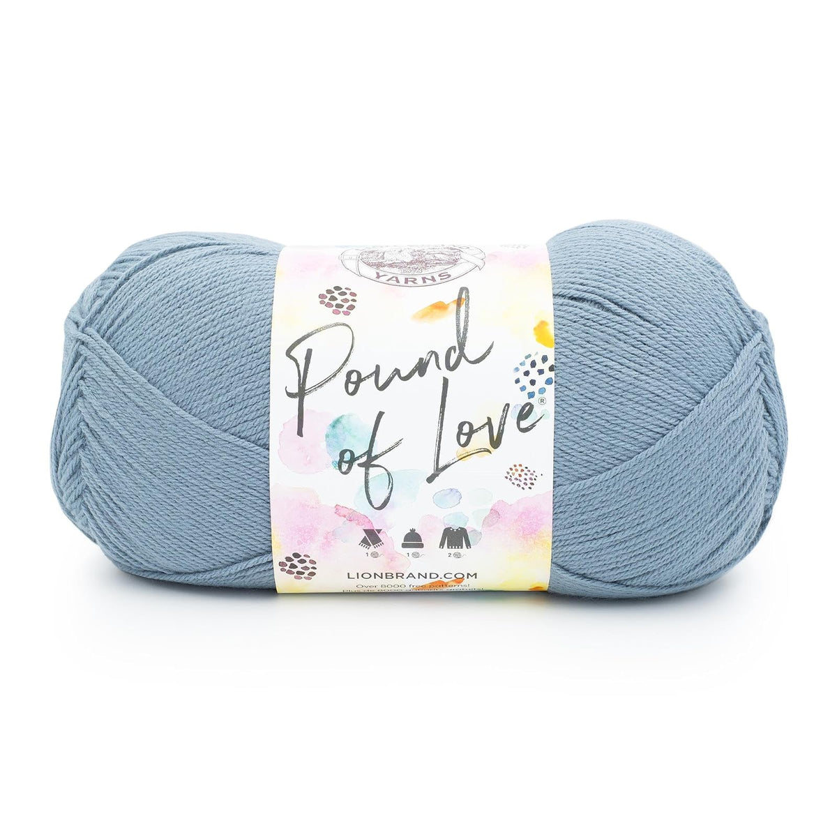 Lion Brand Yarn Pound of Love Hilo, 1 paquete, cadete