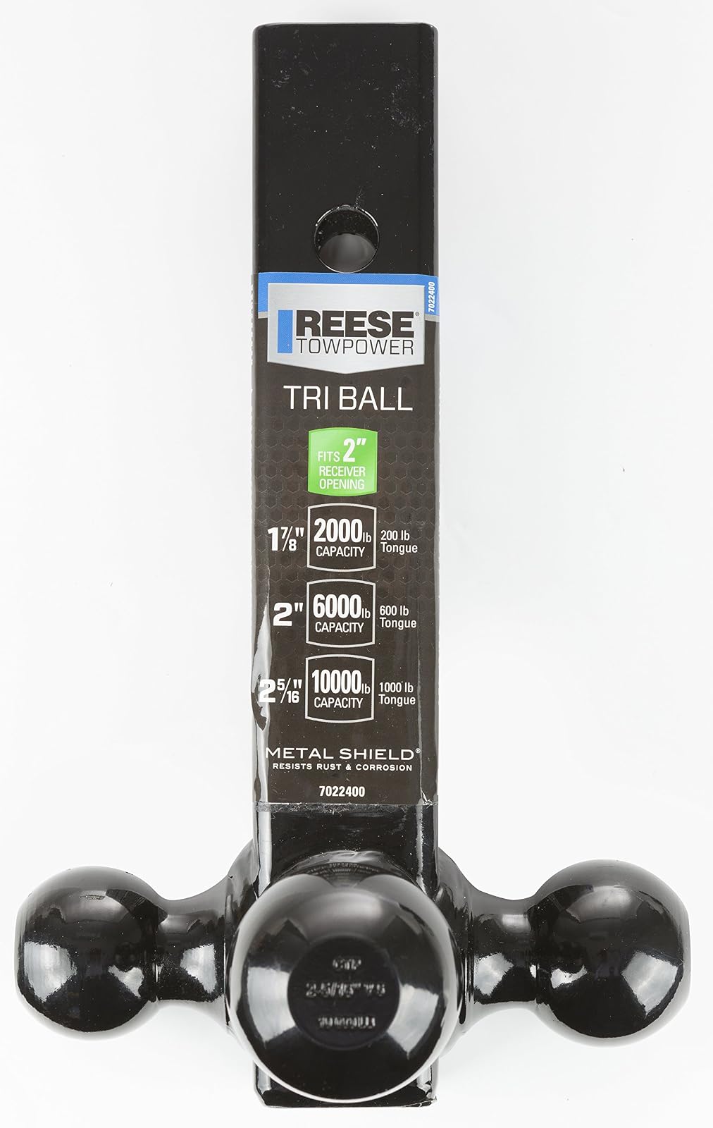 Reese Towpower Soporte de Bola Triple 5 cm Negro 7022400