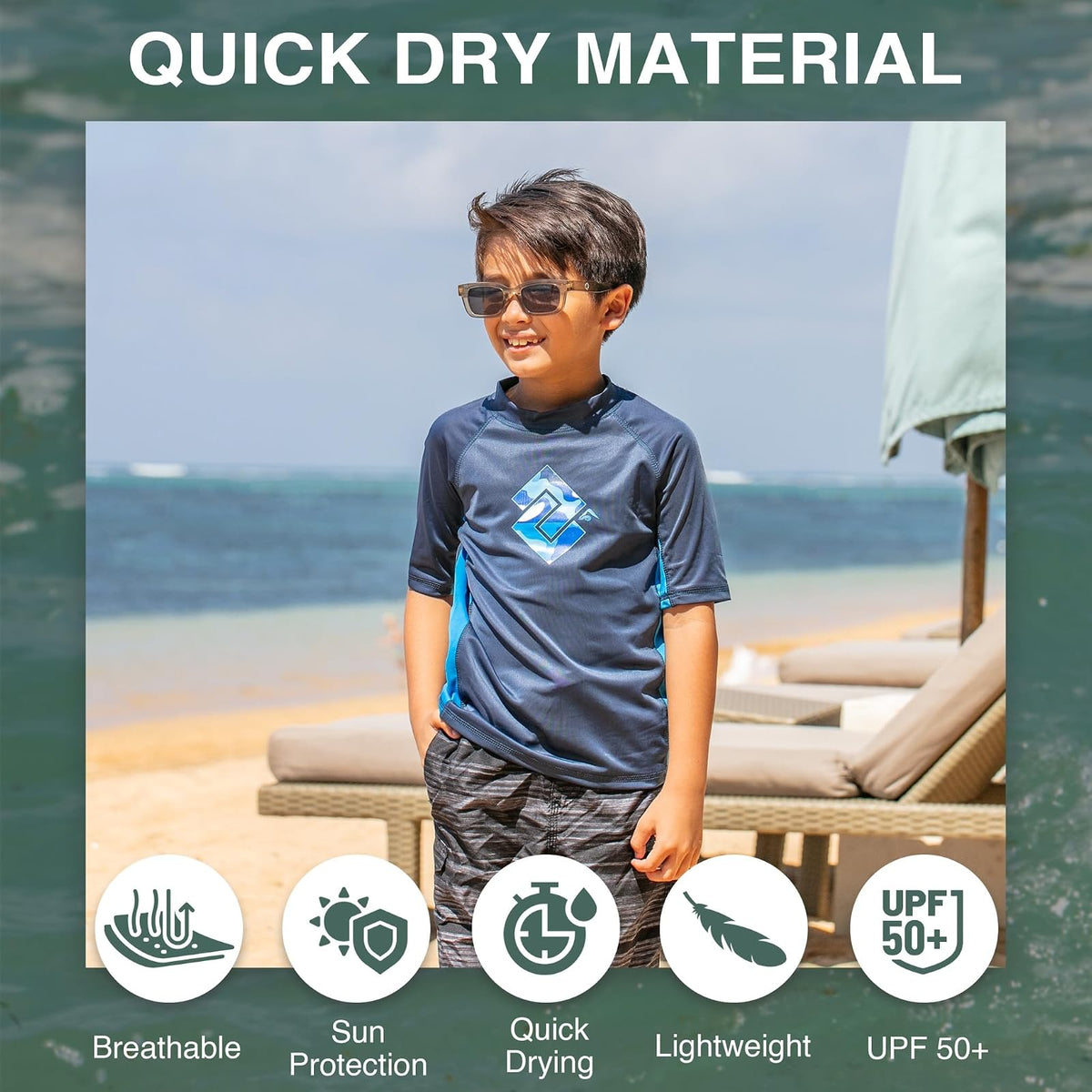 Kanu Surf Haywire UPF 50+ - Playera de natación (protección Solar) Playera contra Sarpullido para Niños